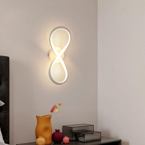 LED-Deckenleuchte, modernes Design, warmweiß 3000 K, Deckenleuchte für Wohnzimmer, Schlafzimmer, Esszimmer, Büro, Weiß