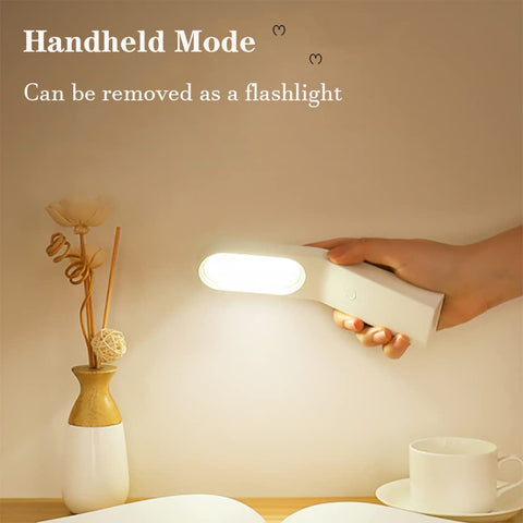 LED-Schreibtischlampe, dimmbare Nachttischlampe, 10 Helligkeitsstufen, flexible Touch-Steuerung, Augenschutz, Schreibtischlampe mit USB-Anschluss, magnetische Design-Wandlampe