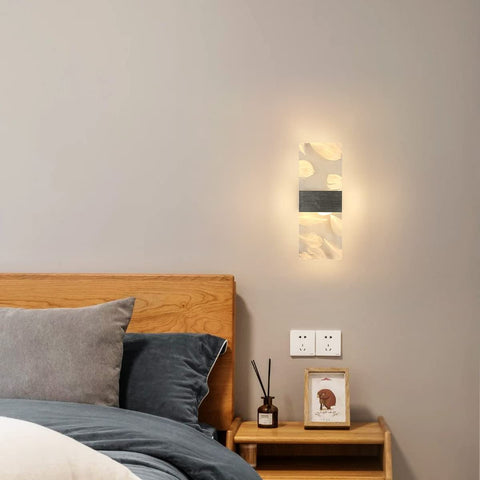 2 Stück Innenwandleuchte 12 W, 3000 K warmweißes Licht, Innen-LED-Wandleuchte, Acrylfeder, moderne LED-Wandbeleuchtung für Schlafzimmer, Wohnzimmer, Flur, Treppenhaus (Silber)