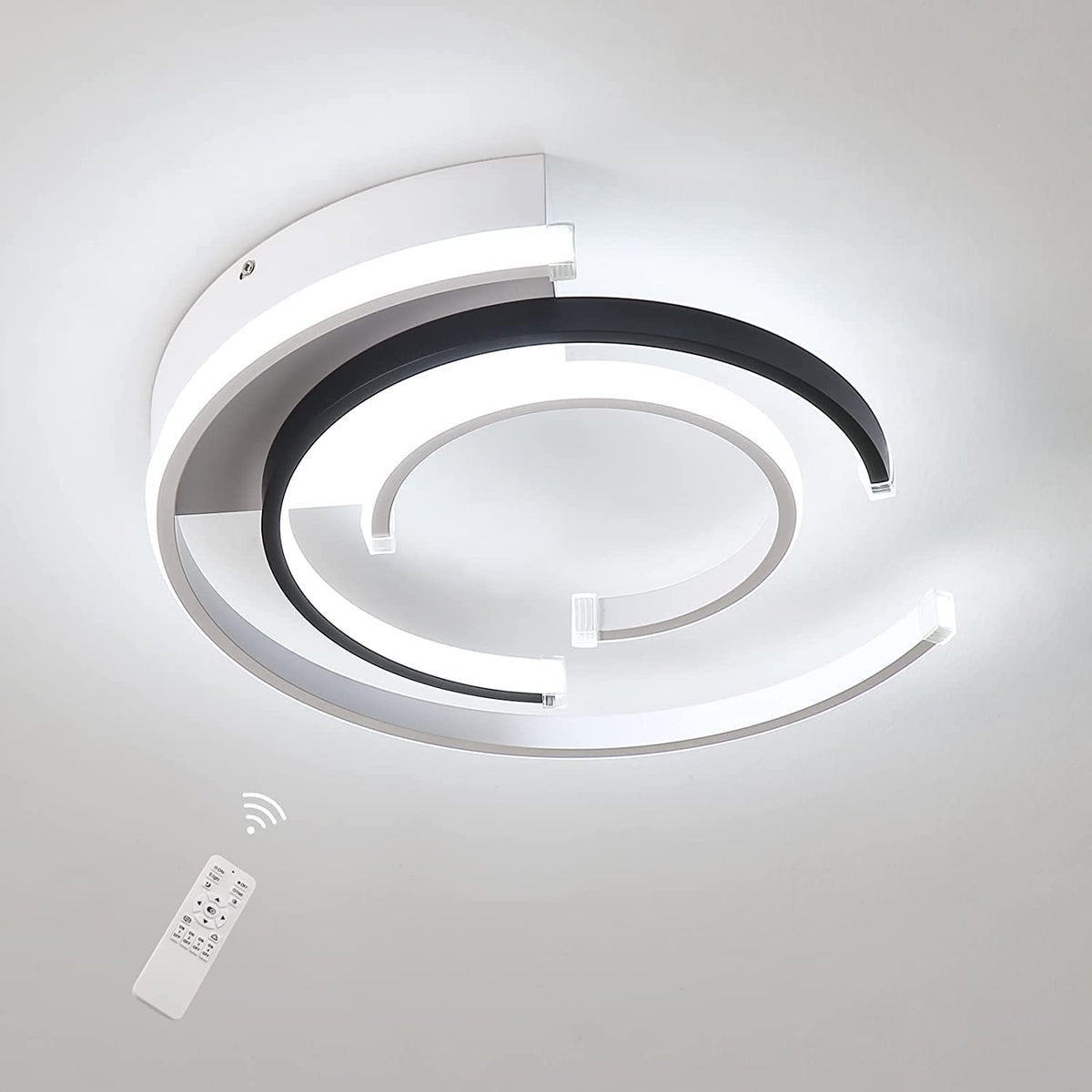 Dimmbare LED-Deckenleuchte mit Fernbedienung, 36 W, moderne LED-Deckenleuchte, 41 cm, Schlafzimmer-Deckenleuchten für Zuhause, Büro, Schlafzimmer, Wohnzimmer, Küche, Balkon, Flur, 3000–6000 K