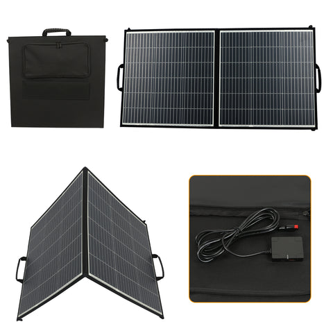 100-W-Solarpanel für Kraftwerk, tragbares Solar-Ladegerät, Schnellladung, USB-A-QC3.0-PD, 45-W-USB-C-DC-Anschlüsse, IP65, IP65 für Solar-/Stromgenerator, Laptop, iPads