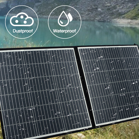 100-W-Solarpanel für Kraftwerk, tragbares Solar-Ladegerät, Schnellladung, USB-A-QC3.0-PD, 45-W-USB-C-DC-Anschlüsse, IP65, IP65 für Solar-/Stromgenerator, Laptop, iPads