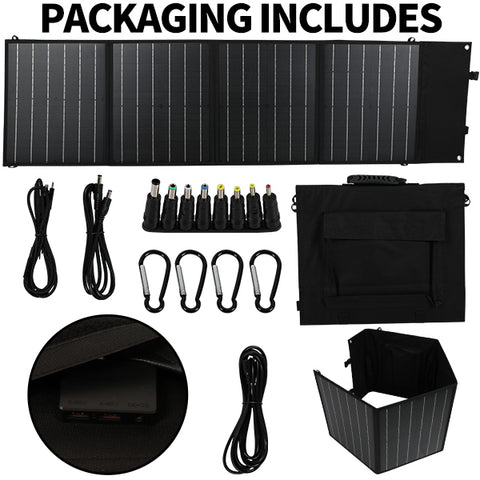 Optimierter Titel auf Französisch: 100 W, 18 V faltbares Solarladegerät, tragbare Tasche für Outdoor-Aktivitäten