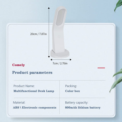 LED-Schreibtischlampe, dimmbare Nachttischlampe, 10 Helligkeitsstufen, flexible Touch-Steuerung, Augenschutz, Schreibtischlampe mit USB-Anschluss, magnetische Design-Wandlampe