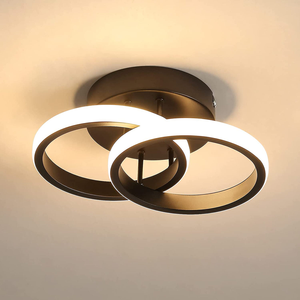 Plafonnier LED, LED Lustre de Plafond Luminaire Plafonnier 22W Plafonnier en Acrylique