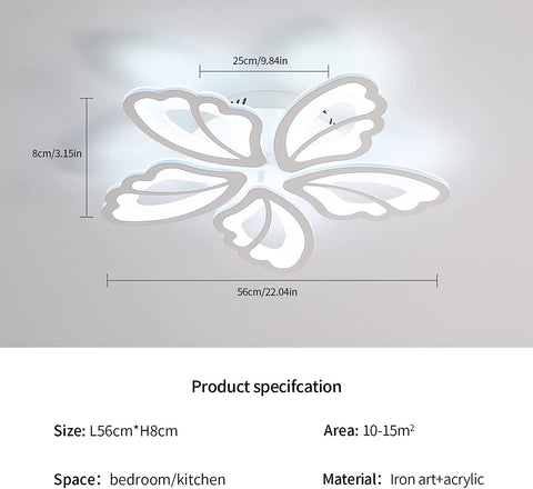 LED-Deckenleuchten, 36W Moderne Deckenleuchte, 3500LM 6000K Kaltweißes Licht für Wohnzimmer, Schlafzimmer und Flur (5 Acryl-Deckenleuchten)