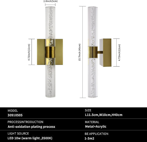 Moderne LED-Wandleuchte, Linienform, Wandleuchte, Warmweiß 3000 K. Für Schlafzimmer, Wohnzimmer, Flur, Eingang