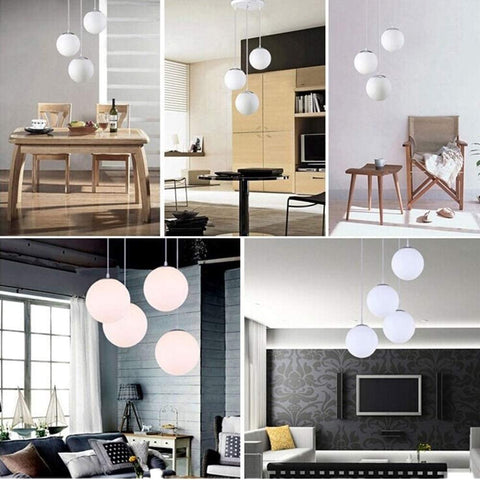 Glaskugel-Kronleuchter, Pendelleuchte, einfache Innenlampe für Schlafzimmer, Wohnzimmer, Korridor, Restaurant, Café, 1 Stück
