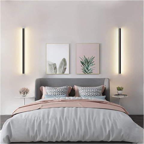LED-Außenwandleuchte, wasserdichte minimalistische schwarze Wandleuchte, 3000 K warmes Licht, 12 W, IP65-Schutz, Acryl- und Eisenmaterial, für Innen- und Außenbeleuchtung
