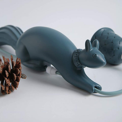 Harz-Eichhörnchen-Kronleuchter-Lampe, moderne industrielle hängende Tierlampe für Kinderzimmer, Küchenleuchten, Blau