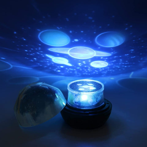 Sternprojektor-Nachtlicht, Sternengalaxie-Himmelsprojektor, 360-Grad-Drehung, Sternenhimmel-Projektionslampe und 6 Projektionsfilme, für Geburtstagsgeschenke, Weihnachten, Halloween, Kindertag