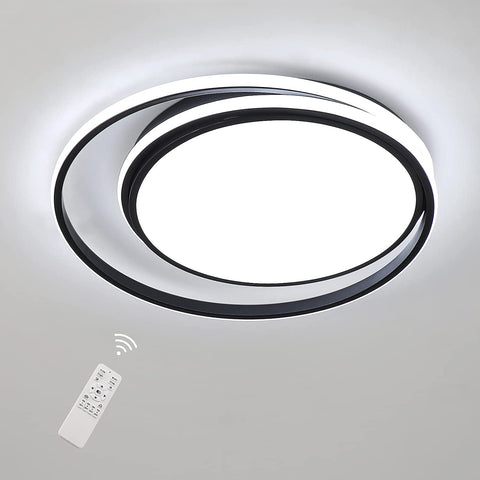 48 W dimmbare LED-Deckenleuchte mit Fernbedienung, moderne LED-Deckenleuchte Innenbeleuchtung, runde LED-Deckenleuchte für Badezimmer, Schlafzimmer, Küche, Wohnzimmer, Esszimmer, Büro 