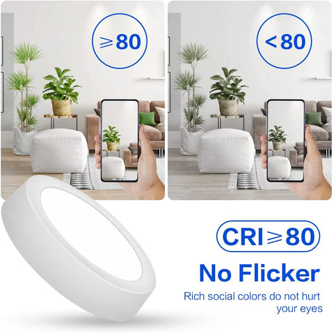 2-teilige LED-Deckenleuchte, 12 W, 6000 K, Kaltweiß, moderne runde Deckenleuchte, flache LED-Deckenleuchte für Schlafzimmer, Wohnzimmer, Esszimmer