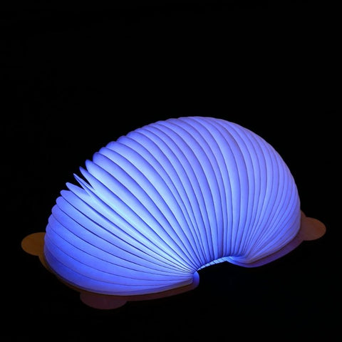 Faltbare Buchformlampe Kindernachtlicht Tragbare Papierlampe 7 Farben USB-Aufladung
