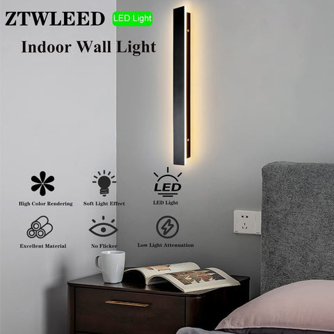 LED-Außenwandleuchte, wasserdichte minimalistische schwarze Wandleuchte, 3000 K warmes Licht, 12 W, IP65-Schutz, Acryl- und Eisenmaterial, für Innen- und Außenbeleuchtung