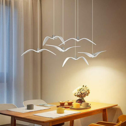 Kronleuchter, Hängelampe 3000K warmes Licht Möwendesign moderner einfacher dekorativer Kronleuchter Typ A Durchmesser 38 cm