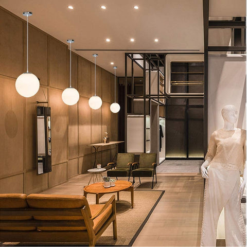 Glaskugel-Kronleuchter, Pendelleuchte, einfache Innenlampe für Schlafzimmer, Wohnzimmer, Korridor, Restaurant, Café, 1 Stück