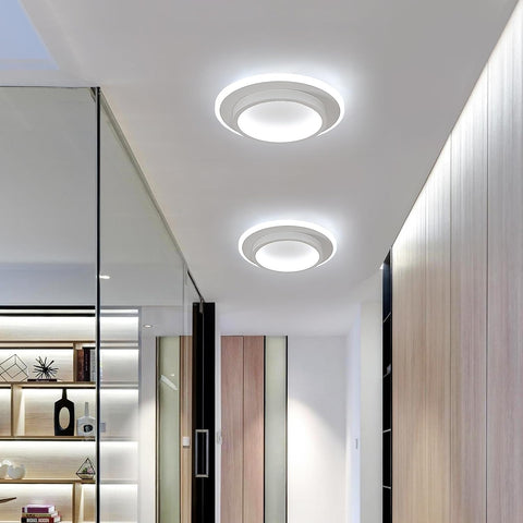 LED-Deckenleuchte, 21 W, modernes Design, runde Deckenleuchte, Kaltweiß 6000 K, für Wohnzimmer, Schlafzimmer, Esszimmer, Büro, Weiß
