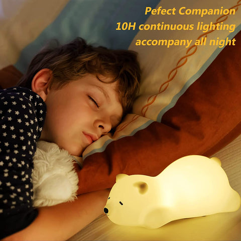 Baby Nachtlicht Kinder Nachtlicht, Kinder Nachtlicht USB Wiederaufladbare Baby Nachtlicht, Baby LED Nachtlicht Tragbare Silikon Mädchen Junge Nachttischlampe Baby Mädchen Geschenk