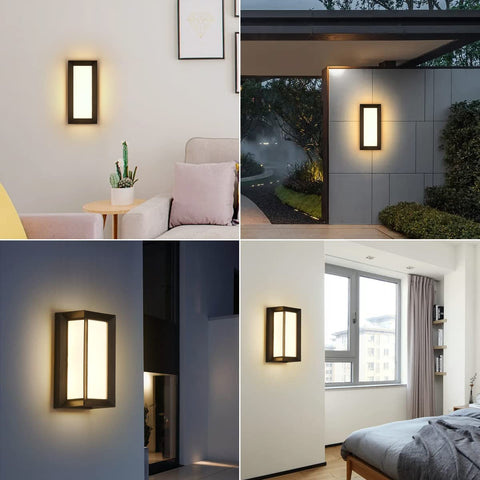18W LED-Außenwandleuchte, IP65 wasserdichte Wandlampe, 4000K Neutralweiß Moderne Beleuchtung für Innenhof, Garten, Terrasse, Flur, Weg, Patio, Villa - Außenbeleuchtung
