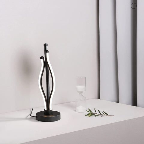 LED Schreibtischlampe, Leselampe mit warmer Lichtkurve, mit Verbindungskabel, moderne Nachttischlampe für Wohnzimmer, Gästezimmer, Kommode, Tischdekoration