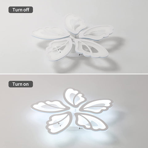 LED-Deckenleuchten, 36W Moderne Deckenleuchte, 3500LM 6000K Kaltweißes Licht für Wohnzimmer, Schlafzimmer und Flur (5 Acryl-Deckenleuchten)