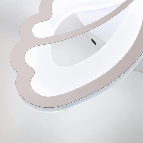 42 W 3480 Lumen LED-Deckenleuchte, moderne weiße Deckenleuchte, 6000 K Acryl-Deckenleuchte, 3 Flügel müssen zusammengebaut werden, für Wohnzimmer, Schlafzimmer