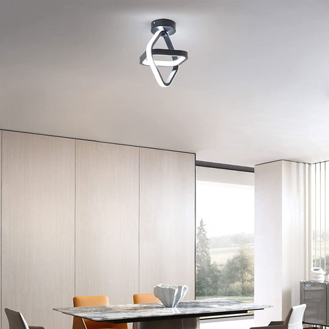 22 W LED-Deckenleuchte, einfache geometrische Deckenleuchte, Metall-Deckenleuchte für Wohnzimmer, Schlafzimmer, Flur, 6000 K weißes Licht