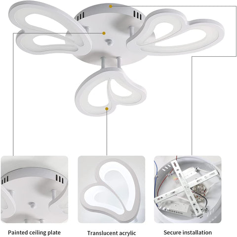45W LED Deckenleuchte, 4050LM 6500K LED Deckenleuchte für Badezimmer Küche Wohnzimmer Schlafzimmer Balkon Garage