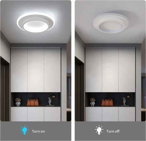 LED-Deckenleuchte, 21 W, modernes Design, runde Deckenleuchte, Kaltweiß 6000 K, für Wohnzimmer, Schlafzimmer, Esszimmer, Büro, Weiß