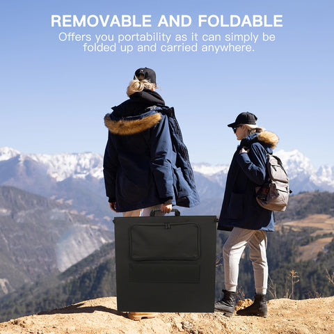 100-W-Solarpanel für Kraftwerk, tragbares Solar-Ladegerät, Schnellladung, USB-A-QC3.0-PD, 45-W-USB-C-DC-Anschlüsse, IP65, IP65 für Solar-/Stromgenerator, Laptop, iPads