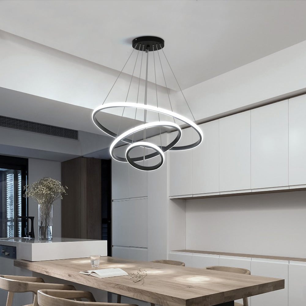 Suspension Moderne Plafonnier LED Lustre Aluminium LED 76W