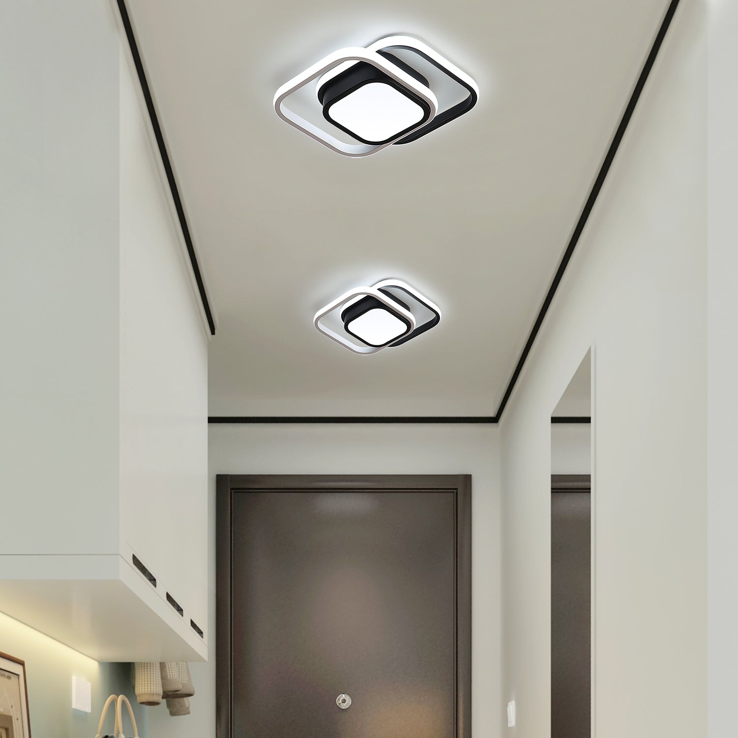 GOECO Plafonnier LED Moderne, 32W Lampe de Plafond