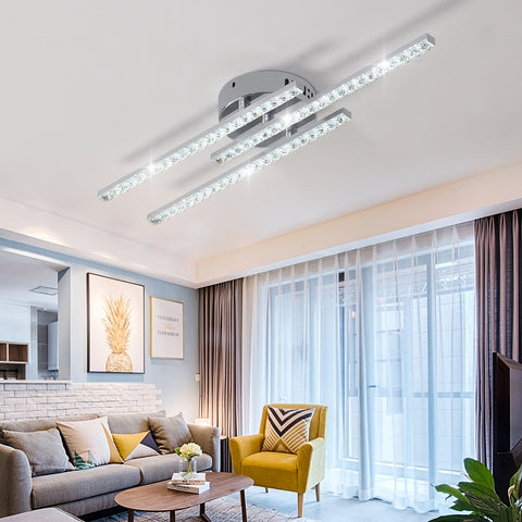Moderne LED-Deckenleuchte, Unterputz-LED-Deckenleuchte mit 3 Lichtern, moderne Deckenleuchte für Schlafzimmer, Wohnzimmer, Esszimmer, Küche