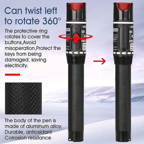 50mW Fiber Optic Pen Visual Fault Locator Glasfaserkabel Tester Meter für CATV 30-50km
