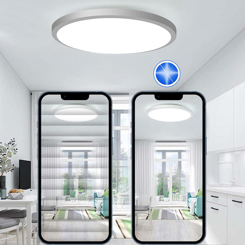 LED-Deckenleuchte Dimmbar RGB 3000K-6500K Runde LED-Deckenleuchte Badezimmer Wasserdicht IP54 Für Bad, Schlafzimmer, Wohnzimmer, Küche ?30CM 