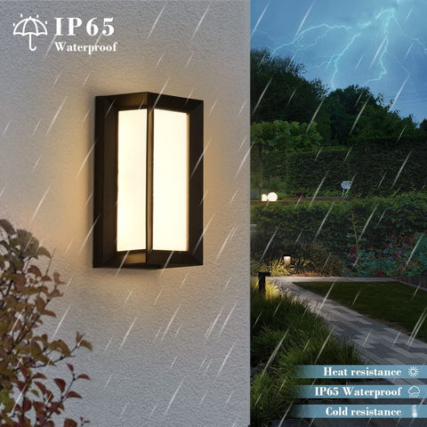 18W LED-Außenwandleuchte, IP65 wasserdichte Wandlampe, 4000K Neutralweiß Moderne Beleuchtung für Innenhof, Garten, Terrasse, Flur, Weg, Patio, Villa - Außenbeleuchtung
