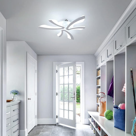 Moderne LED-Deckenleuchte, 36 W, 4000 lm, kreative V-Design-Deckenleuchte, weiße Acryl-Deckenleuchte für Schlafzimmer, Wohnzimmer, Restaurant, Küche, 6500 K Kaltweiß 