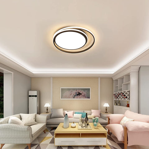 48 W dimmbare LED-Deckenleuchte mit Fernbedienung, moderne LED-Deckenleuchte Innenbeleuchtung, runde LED-Deckenleuchte für Badezimmer, Schlafzimmer, Küche, Wohnzimmer, Esszimmer, Büro 