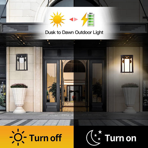 2 Stück Solar-Wandleuchte für den Außenbereich, Bewegungsmelder, LED-Wandleuchte, warmweiß 3000 K, für Hof, Garten, Korridor, Terrasse, nahe Wand, Weg, Terrasse, Villa 