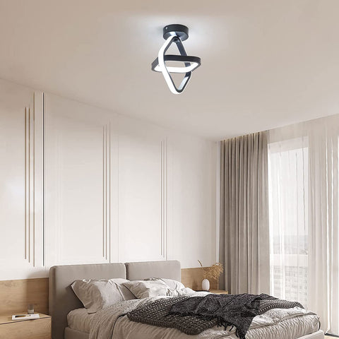 22 W LED-Deckenleuchte, einfache geometrische Deckenleuchte, Metall-Deckenleuchte für Wohnzimmer, Schlafzimmer, Flur, 6000 K weißes Licht