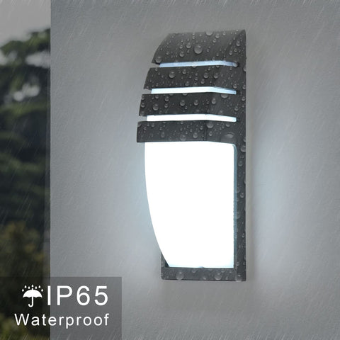 Innen-/Außenwandleuchte, schwarze 12 W 6000 K kaltweiße LED-Wandleuchten, IP65 wasserdichte Außenwandleuchte für Hof, Garten, Terrasse, in der Nähe, Terrasse