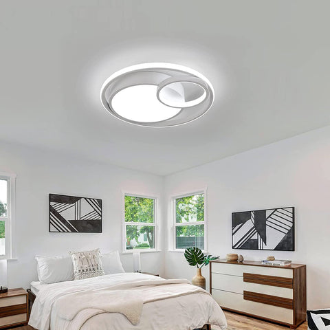 LED-Deckenleuchte, 50 W, 5600 lm, Deckenlampe, moderne LED-Deckenleuchte für Schlafzimmer, Wohnzimmer, Flur, Büro, Badezimmer, Küche, kaltweißes Licht 6000 K