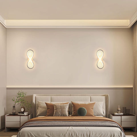 LED-Deckenleuchte, modernes Design, warmweiß 3000 K, Deckenleuchte für Wohnzimmer, Schlafzimmer, Esszimmer, Büro, Weiß