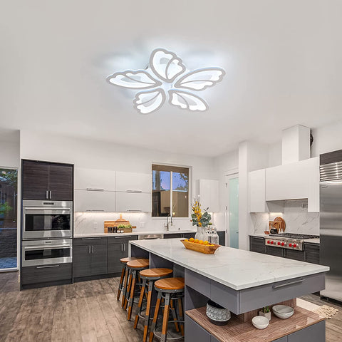 LED-Deckenleuchten, 36W Moderne Deckenleuchte, 3500LM 6000K Kaltweißes Licht für Wohnzimmer, Schlafzimmer und Flur (5 Acryl-Deckenleuchten)