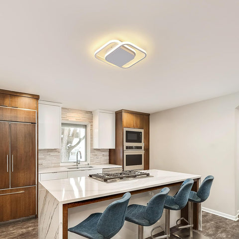 Plafonnier LED 32W Design moderne Carré Lampe de Plafond Blanc Chaud 3000K 