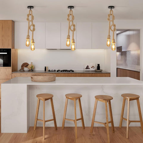 Industrielle und Vintage-Hängelampe, 2 Fassungen, Kronleuchter, E27-Sockel, für Wohnzimmer, Schlafzimmer, Esszimmer, Büro, Bar, Café (Glühbirne nicht im Lieferumfang enthalten)