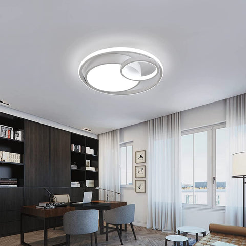 LED-Deckenleuchte, 50 W, 5600 lm, Deckenlampe, moderne LED-Deckenleuchte für Schlafzimmer, Wohnzimmer, Flur, Büro, Badezimmer, Küche, kaltweißes Licht 6000 K