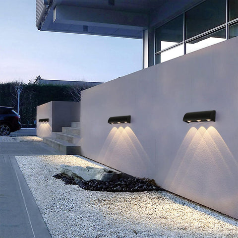Außenwandleuchte LED Wandleuchte Warmweiß 3000K Wasserdicht IP65 Für Eingang Korridor Hof Garten Terrasse Balkon Garage Schwarz 