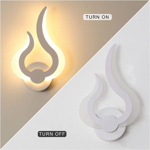 LED-Wandleuchte für den Innenbereich, moderne LED-Wandleuchte 12 W, Warmweiß 3000 K, 220 V, Acryl, Flammenform, montierte Nachtlichter, für Wohnzimmer, Flur, Schlafzimmer, B18 cm * H30 cm